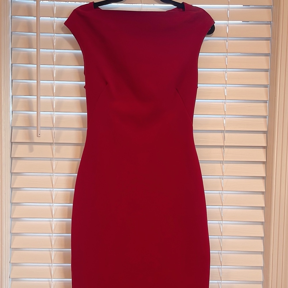 NWT ZARA Classic Red/Bordeaux  Midi Dress, size XS/S